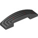 LEGO Black Slope 1 x 4 Curved Double with Gray Lines (65848 / 93273)