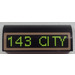 LEGO Black Slope 1 x 4 Curved with &#039;143 CITY&#039; Sticker (6191)