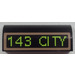 LEGO Zwart Helling 1 x 4 Gebogen met &#039;143 CITY&#039; Sticker (6191)