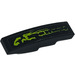 LEGO Black Slope 1 x 4 Curved with Lime Lines Right Sticker (11153)
