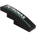 LEGO Black Slope 1 x 4 Curved with White &#039;PETRONAS&#039;, Dark Turquoise Stripe and Silver Line - Left Side Sticker (11153)