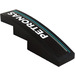 LEGO Black Slope 1 x 4 Curved with White &#039;PETRONAS&#039;, Dark Turquoise Stripe and Silver Line - Right Side Sticker (11153)