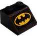LEGO Schwarz Steigung 2 x 2 (45°) mit Batman Logo Aufkleber (3039)