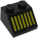 LEGO Black Slope 2 x 2 (45°) with Yellow Grille (3039)