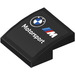 LEGO Zwart Helling 2 x 2 Gebogen met BMW en M-Sport Logos en ‘Motorsport’ Sticker (15068)