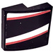 LEGO Black Slope 2 x 2 Curved with Red, White and Black Stipes Left Sticker (15068)