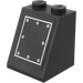 LEGO Noir Pente 2 x 2 x 2 (65°) avec Metal assiette avec 9 Dots Autocollant sans tube à l&#039;intérieur (3678)