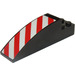LEGO Black Slope 2 x 2 x 8 Curved with Red and White Danger Stripes Left Sticker (41766)