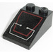 LEGO Noir Pente 2 x 3 (25°) avec rouge Circuit Tableau Autocollant avec surface rugueuse (3298)
