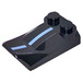 LEGO Black Slope 2 x 3 x 0.7 Curved with Wing with Blue Stripe Sticker (47456)