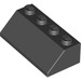 LEGO Zwart Helling 2 x 4 (45°) met glad oppervlak (3037)