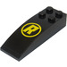 LEGO Zwart Helling 2 x 6 Gebogen met &#039;R&#039; Sticker (44126)
