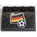 LEGO Schwarz Steigung 3 x 4 (25°) mit German Flagge und Soccer Ball Aufkleber (3297)