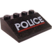 LEGO Zwart Helling 3 x 4 (25°) met &quot;Politie&quot; (3297)