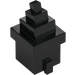 LEGO Black Square Head with Nose with Witch Face And Hat (29272)