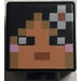 LEGO Black Square Minifigure Head with Minecraft Skin 2 Pattern (19729)