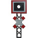 LEGO Black St. Andrews Cross For 12V Train Level Crossing with Hole for Light