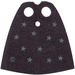 LEGO Black Standard Cape with Stars with Regular Starched Texture (702)