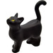 LEGO Noir Standing Chat avec Longue Mince Queue avec Jaune Yeux (6175 / 83554)