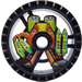 LEGO Schwarz Technic Disk 5 x 5 mit Krabbe mit Toxic (32357)