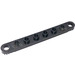LEGO Black Technic Plate 1 x 8 with Holes (4442)