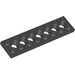 LEGO Black Technic Plate 2 x 8 with Holes (3738)