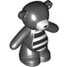 LEGO Schwarz Teddy Bear mit Schwarz und Weiß Streifen (18328 / 98382)