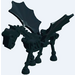 LEGO Noir Thestral Skeletal Winged Horse