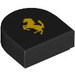 LEGO Noir Tuile 1 x 1 Demi Oval avec Ferrari Cheval (24246 / 103718)