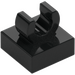 LEGO Black Tile 1 x 1 with Clip (Raised &quot;C&quot;) (15712 / 44842)