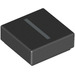 LEGO Black Tile 1 x 1 with &#039;I&#039; with Groove (11549 / 13417)
