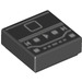 LEGO Zwart Tegel 1 x 1 met Music Player Screen en Buttons met groef (3070 / 72312)