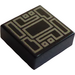 LEGO Black Tile 1 x 1 with Silver Circuitry with Groove (3070 / 36785)