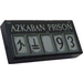 LEGO Schwarz Fliese 1 x 2 mit &#039;AZKABAN PRISON&#039; und &#039;93&#039; mit Nut (3069)