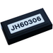 LEGO Noir Tuile 1 x 2 avec &#039;JH60306&#039; Autocollant avec rainure (3069)