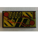 LEGO Zwart Tegel 1 x 2 met &#039;Robo&#039; &amp; Electronic Circuitry met groef (3069)