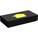 LEGO Schwarz Fliese 1 x 2 mit Gelb Pfeil mit Nut (3069)