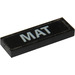 LEGO Black Tile 1 x 3 with &#039;MAT&#039; Sticker (63864)