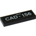 LEGO Black Tile 1 x 3 with &#039;QLD CAD-156&#039; Sticker (63864)