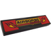 LEGO Zwart Tegel 1 x 4 met &quot;AIRBORNE Spoilers&quot; en Flames Sticker (2431)