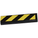 LEGO Black Tile 1 x 4 with Black and Yellow Danger Stripes 8639 Sticker (2431)