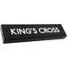 LEGO Black Tile 1 x 4 with King&#039;s Cross Sticker (2431)