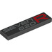 LEGO Black Tile 1 x 4 with Seven 620 R (2431 / 31908)