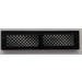 LEGO Black Tile 1 x 4 with Silver Grilles Sticker (2431)