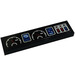 LEGO Black Tile 1 x 4 with Speedometer, Buttons, Displays Sticker (2431)