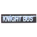 LEGO Schwarz Fliese 1 x 4 mit Weiß &#039;Knight Bus&#039; Muster (2431)