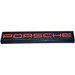 LEGO Black Tile 1 x 6 with Porsche Logo Sticker (6636)