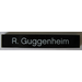 LEGO Black Tile 1 x 6 with &quot;R. Guggenheim&quot; (6636 / 87673)