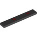 LEGO Black Tile 1 x 6 with Red &quot;B A&quot; (6636 / 69915)