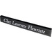 LEGO Black Tile 1 x 8 with &#039;Chez Laurette Fleuriste&#039; Sticker (4162)